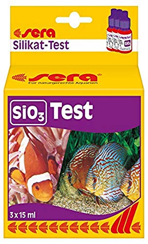 sera 04942 Silikat Test (SiO3), Wassertest, misst zuverlässig und genau den Silikatgehalt, die Ursache bei Kieselalgen, für Süß- & Meerwasser, im Aquarium oder Teich, farblos