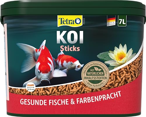 Tetra Pond Koi Sticks - Koi-Futter für farbenprächtige Fische und eine verbesserte Wasserqualität, 7 L Eimer