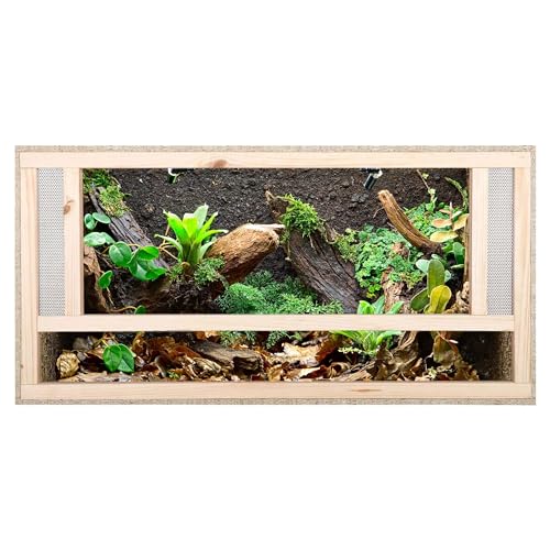 REPITERRA Holz Terrarium mit Frontbelüftung aus OSB Platte 80 x 40 x 40 cm