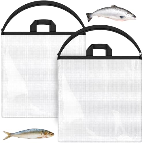 WinnerWhy Fischbeutel für lebende Fische, 61 x 61 cm, luftdicht, wasserdicht, Turniergewicht in Tasche, Barsch, Zander, Sack für Turnierfang, Transport, lebende Fischtasche, 2 Stück