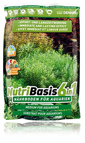 Dennerle NutriBasis 6 in 1 – Nährboden für Aquarien – für prächtigen Pflanzenwuchs 9,6 kg