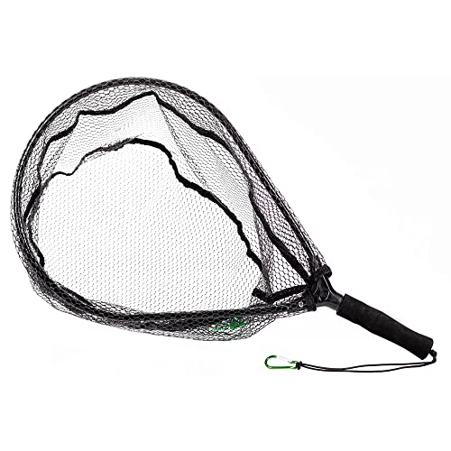 Zite Fishing Wat-Kescher Gummiert - Angelkescher, Spinnkescher & Fliegenkescher - 60x33cm mit Karabiner-Band zum Angeln