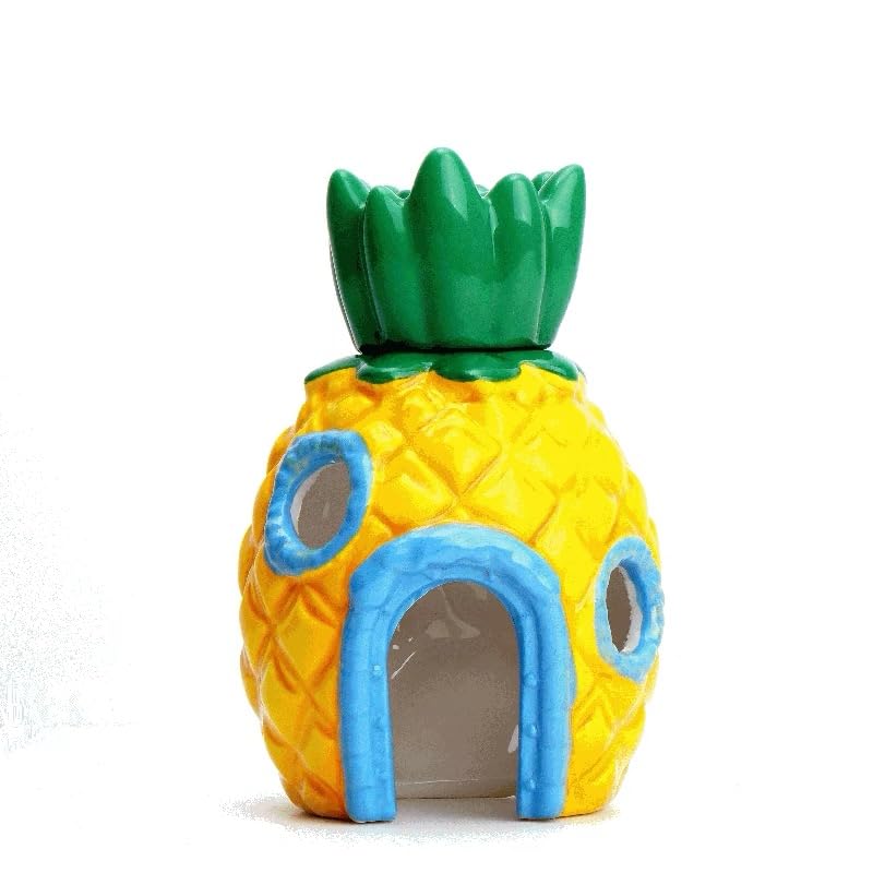 TYXJJ-BF 7pcs Aquarium Deko Ananas Form Aquarium deko Ananas-Form Fisch Tank Ornament Garnelen Versteck Unterwasser Dekoration Kunststoff Aquarium Zubehoer Ideal für Kleine Garnele Fisch