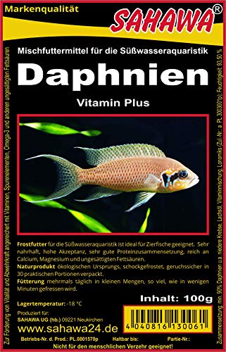 Sahawa Frostfutter Daphnien Wasserflöhe 5 X 100g Blister Fischfutter