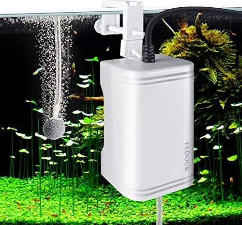 FEDOUR Leise Aquairum Luftpumpe: 72LPH/120LPH/300LPH Luftpumpen für Aquarien, 1.5W/2.5W/4W Aquarium Luftsprudler Mit Zubehör