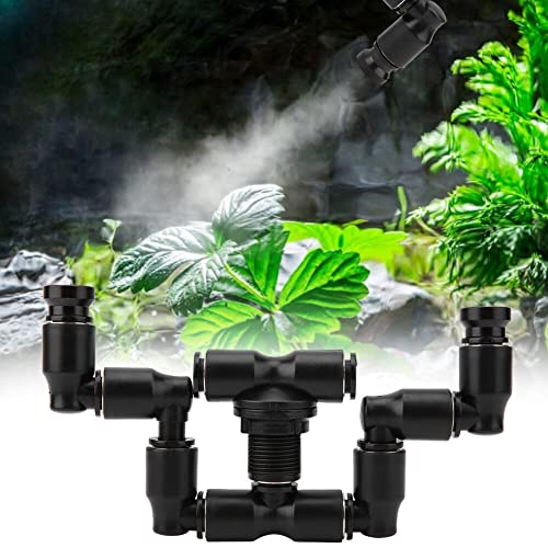 Biaozui Reptilien-Nebelsprinkler, verstellbarer Regenwald-Tank, verstellbarer Haustier-Kühl-Sprinkler mit zwei Köpfen, Reptilien-Nebelsystem für Regenwaldbecken/Amphibien, Pflanzen, Blumen