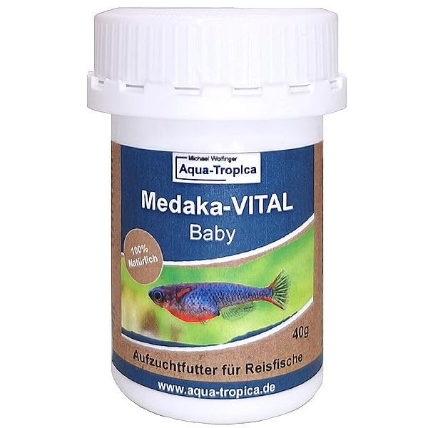 Aqua-Tropica Medaka-VITAL Baby 40g - Unsere Neue Zuchtfutter Formel für den perfekte Start Deiner geschlüpften Medaka-Jungfische