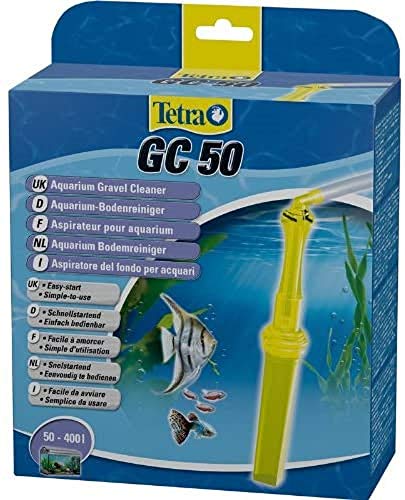 Tetra GC 50 Aquarien-Bodenreiniger mit Schlauch, Schnellstartventil und Fischschutzgitter, Mulmsauger mit Saugrohrkonstruktion, geeignet für Aquarien von 50 – 400 Liter