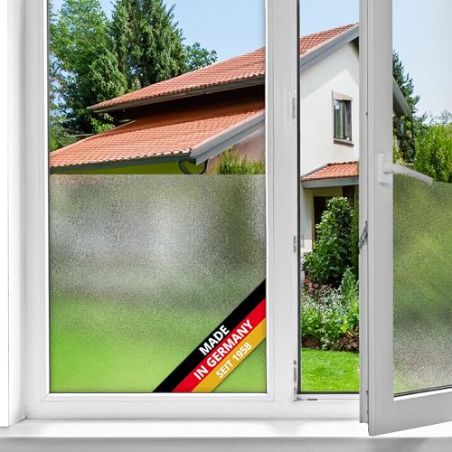 d-c-fix Fensterfolie Milky Milchglas selbstklebend 45 cm x 2 m - Milchglasfolie blickdichte Sichtschutzfolie - Sichtschutz für Badezimmer-Fenster, Küche - Blickschutz Folie Klebefolie Glasfolie