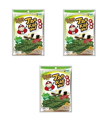 Pamai Pai® Dreierpack: 3 x 32g Seetang Snack Original Flavour knusprige Seealgen knabbern