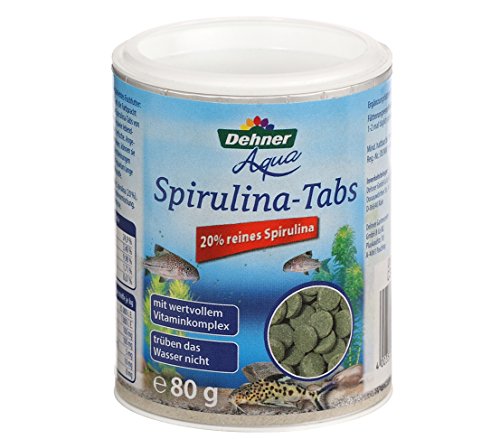 Dehner Aqua Fischfutter, Spirulina-Tabs, 90 Tabletten (80 g)