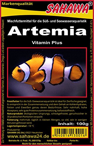 Sahawa Frostfutter Artemia 5X 100g Blister Fischfutter Vitamin+