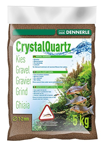 Dennerle Aquarienkies Dunkelbraun 5 kg - Bodengrund für Aquarien - Körnung 1-2 mm