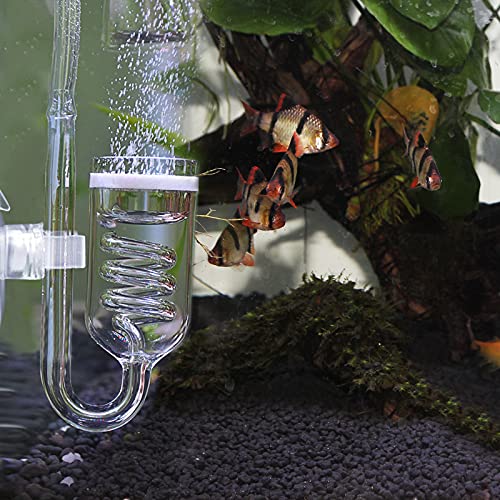 WEAVERBIRD Aquarium CO2 Diffusor U Form 3 Kreise Aquarium CO2 Regler Diffusor Glasrohr mit Saugnapf prüfen