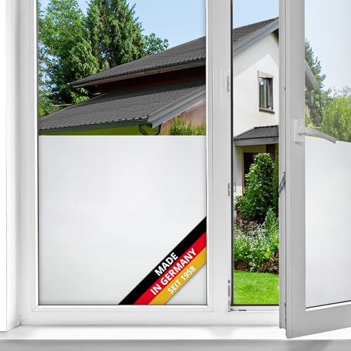 d-c-fix Fensterfolie Frost Milchglas statisch selbsthaftend 45 cm x 1,5 m - Milchglasfolie blickdichte Sichtschutzfolie mit UV-Schutz - Sichtschutz für Fenster Folie Klebefolie Blickschutz