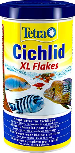 Tetra Cichlid XL-Flakes - Fischfutter für alle größeren Cichliden, 1 Liter Dose