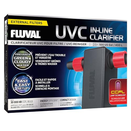 Fluval UVC-Klärer, für Aquarien, UVC Klärer mit CCFL-Lamp Technologie, 447 g (1er Pack)