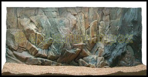 Aquarium 3 D Rückwand S. Felsen Wurzel 80x40 cm 80 3D