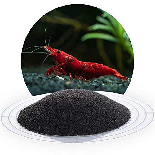 Schicker Mineral – 25 kg Aquariumsand Schwarz – feiner Aquariumkies mit Epoxidharz ummantelt – kantengerundeter Bodengrund Kies für Süßwasseraquarien & Meerwasseraquarien (Ø Körnung: 0,4-0,8 mm)