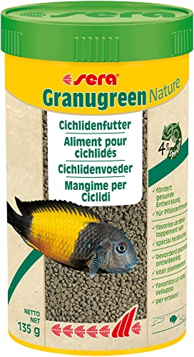 sera Granugreen Nature 250 ml (135 g) - Hauptfutter für ostafrikanische Cichliden, Futter für Malawi