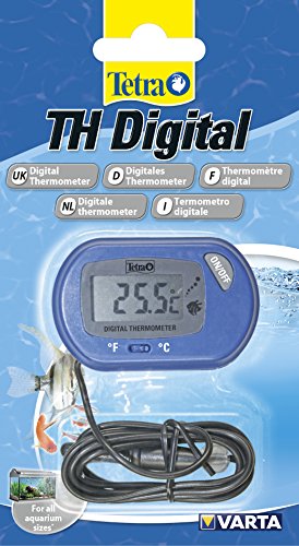 Tetra TH Digital Aquarium Thermometer - für alle Aquariengrößen, einfache und sichere Messung der Wassertemperatur im Aquarium, 1 Stück (1er Pack)