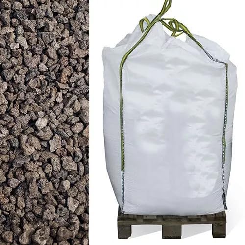 Hamann Lava-Mulch Rot 16-32 mm Big Bag 1000 l - Speichert Wärme und Feuchtigkeit - Unterdrückt Wachstum von Unkräutern