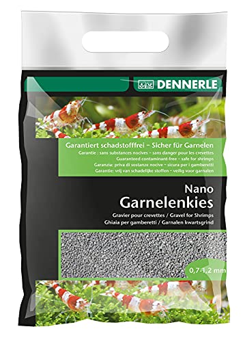 Dennerle Nano Garnelenkies | CO2 beständiger Aquarienkies | Geeignet für Garnelen und Krebse (Arkansas Grau)…