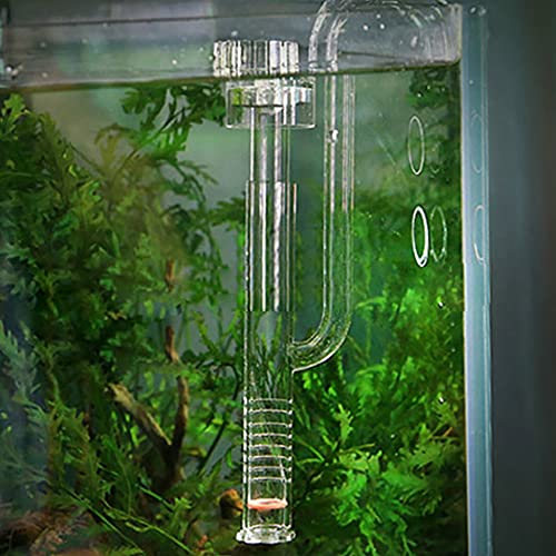 Esyogen Glas Aquarien Oberflächenabschäumer 17mm für 16mm Wasserleitung Aquarium Wasseroberfläche Skimmer Filterrohr Oberflächenabsauger,für Aquariengröße 100-120cm