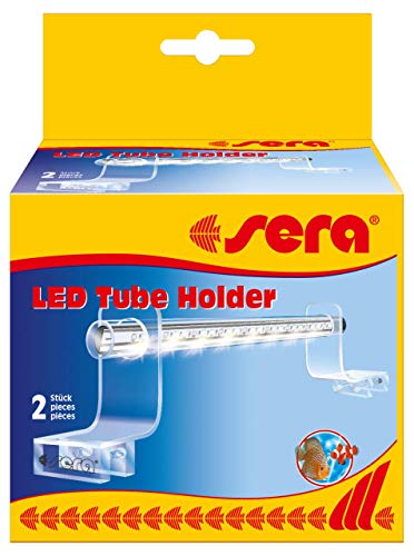 sera LED Tube Holder Clear (2 St) - Acrylglashalterung zur eleganten Befestigung der sera LED X-Change Tubes über offenen Aquarien
