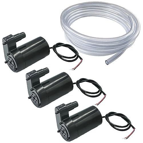 RUNCCI-YUN 3 pcs Mini Wasserpumpe Tauch Pumpe Micro Motorpumpe DC 3V 5V + 3M PVC Schlauch für Aquarium Garten zur Bewässerung Pflanzen Blumen