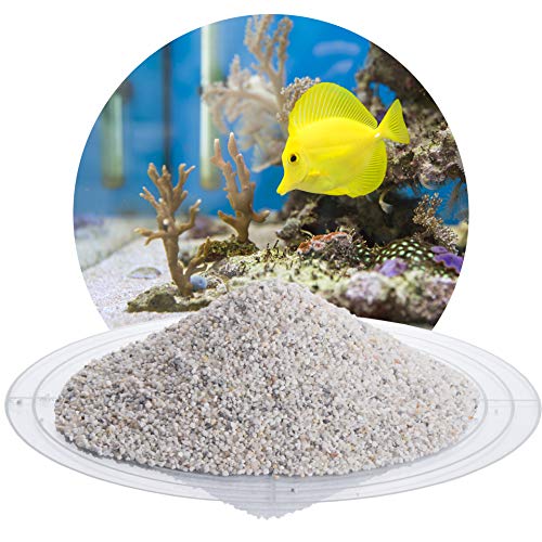 Schicker Mineral – 25 kg Aquariumsand Weiß – feiner Aquariumkies gewaschen & ungefärbt – kantengerundeter Bodengrund Kies für Süßwasseraquarien & Meerwasseraquarien (Ø Körnung: 1,0-2,0 mm)