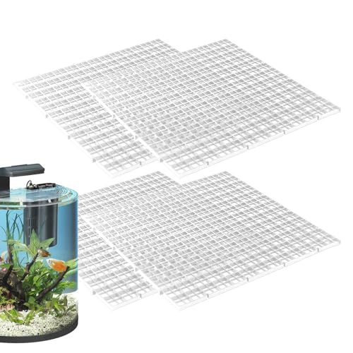 Aquarium-Deckel – transparenter Aquarium-Abdeckdeckel, aufklappbares Aquarium-Oberteil | 4 Stück multifunktionale Aquarium-Terrarium-Abdeckungsdeckel, belüfteter Schildkröten-Lebensraumdeckel, Fischgl