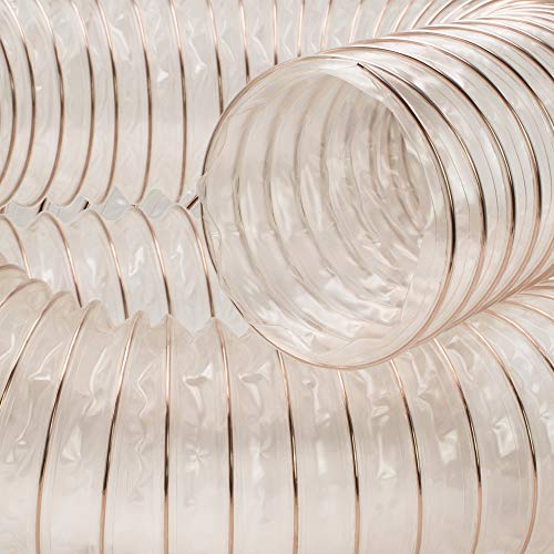 AWM Absaugschlauch transparent 0,4mm Absauganlage Spiralschlauch schwer entflammbar Flexschlauch (120 mm)