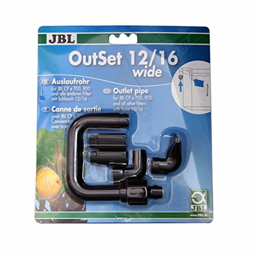 JBL - Outset Wide 12/16 Wasserrücklauf-Set mit Breitstrahlrohr für Außenfilter von Aquarien