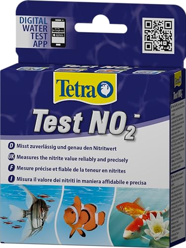 Tetra Test NO2 (Nitrit) - Wassertest für Süßwasser-Aquarien, Meerwasser-Aquarien und Gartenteiche, misst zuverlässig und genau den Nitritwert