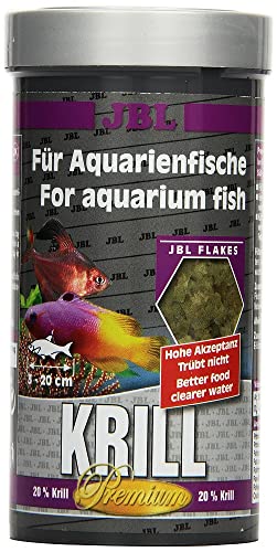 JBL Krill 40582 Premium Alleinfutter für alle Aquarienfische, Flocken 250 ml
