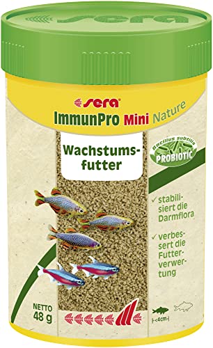 sera ImmunPro Mini Nature 100 ml (48 g) - Probiotisches Wachstumsfutter für Zierfische bis 4 cm