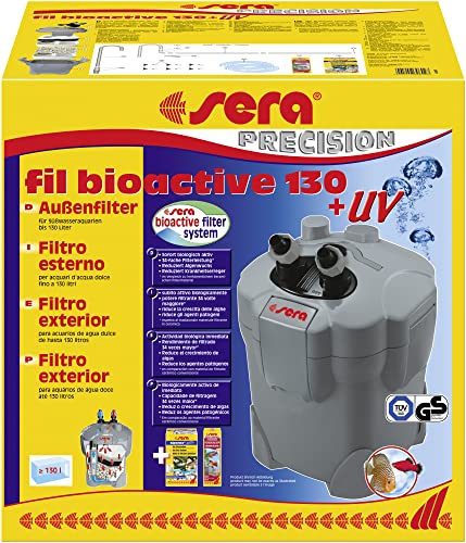 sera fil bioactive 130 + UV - Vielseitige und bedienerfreundliche Außenfilter für Süßwasseraquarien mit UV-C