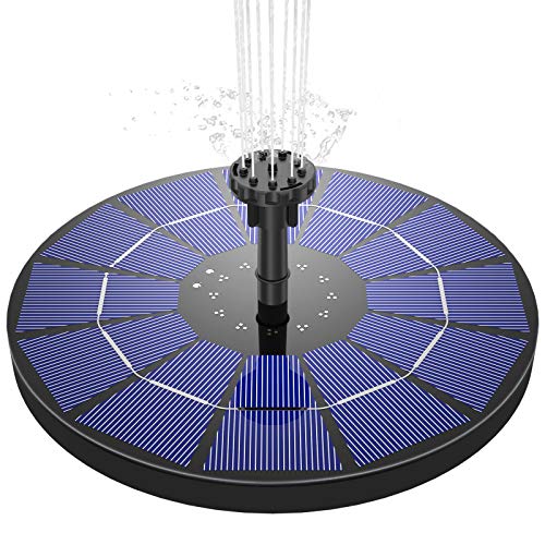 AISITIN Solar Springbrunnen 3.5W Solar Teichpumpe, Eingebaute 1500mAh Batterie, Solar...