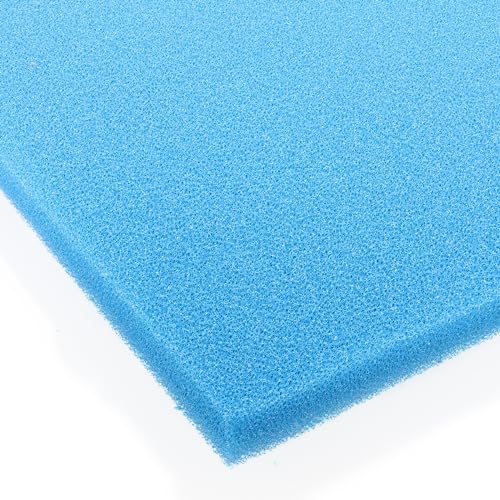 Pondlife Filterschaum blau 50x50x3 cm PPI 30 fein, Filtermatte Teich und Aquarium, zuschneidbar, zur optimalen Verwendung als Filtermedium in Teichfiltern