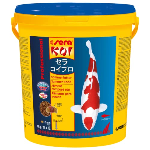 sera KOI Professional Koifutter 7 kg (21L) | Koi-Fischfutter für den Sommer | Für Temperaturen über 17°C | Geringere Wasserbelastung | Weniger Algen
