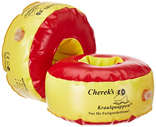 Cherek´s Kraulquappen 17cm für Fortgeschrittene rot/gelb Schwimmflügel Schwimmhilfe für Kinder