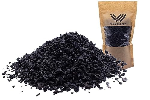 WYSKONT Aquarium Kies Schwarz - Aquarium-Sandkies 20 kg – 3-5 mm – Aquarium Kies - Aquarium Deko – Aquarium Bodengrund - Quarzsand - Aquarium Dekoration