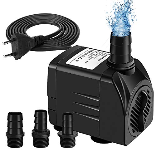 Awroutdoor Wasserpumpe Tauchpumpe, 1800L/H Aquariumpump für Teich Brunnen Aquarium...