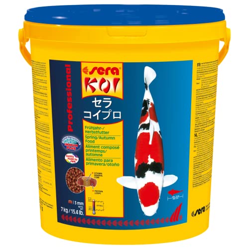 sera KOI Professional Koifutter 7 kg (21L) | Koi-Fischfutter für Frühjahr und Herbst | Für Temperaturen unter 17°C | Geringere Wasserbelastung | Weniger Algen