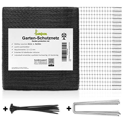 Teichnetz, Gartennetz, Vogelschutz-Netz, Pool Netz, Obstbaumnetz, Vogelabwehr-Netz, Laubnetz, Witterungs- & UV-beständig, robust, feinmaschig 12x12mm (4.00, 3.00)