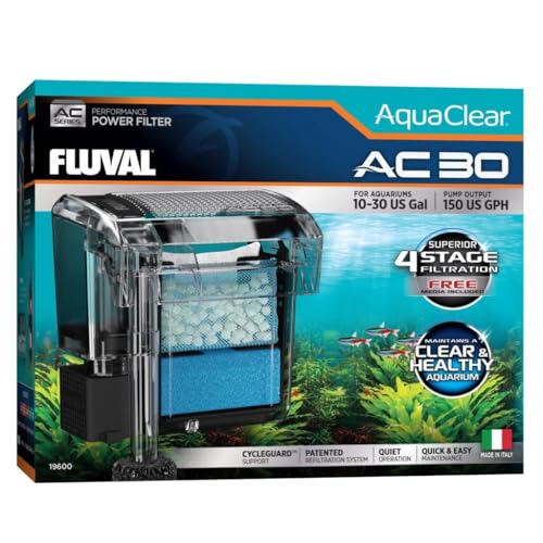 Fluval AquaClear AC30 Rucksackfilter für Aquarium, 569 LPH