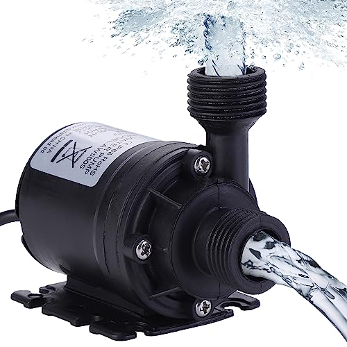 HSEAMALL Brushless Tauch Mini Wasserpumpe DC 12 V Amphibienpumpe 800L / H 5 Mt für Gartenteich Aquarium Solar Brunnen Pool