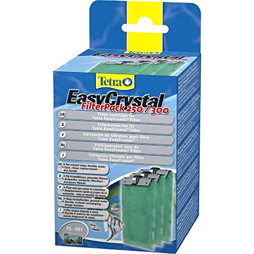Tetra EasyCrystal Filter Pack 250/300, Filtermaterial für EasyCrystal Innenfilter, geeignet für Aquarien von 15-60 Liter, 3 Stück