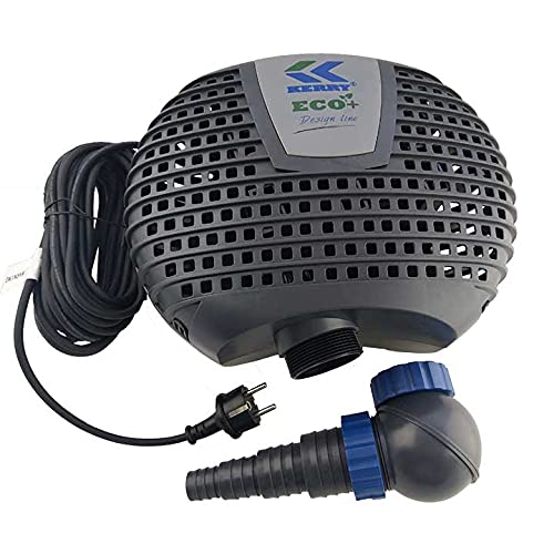 ECO Teichpumpe KEE12000-12000 L/H, nur 85 Watt energiesparend, Vorfilterkammer, 5,5m...